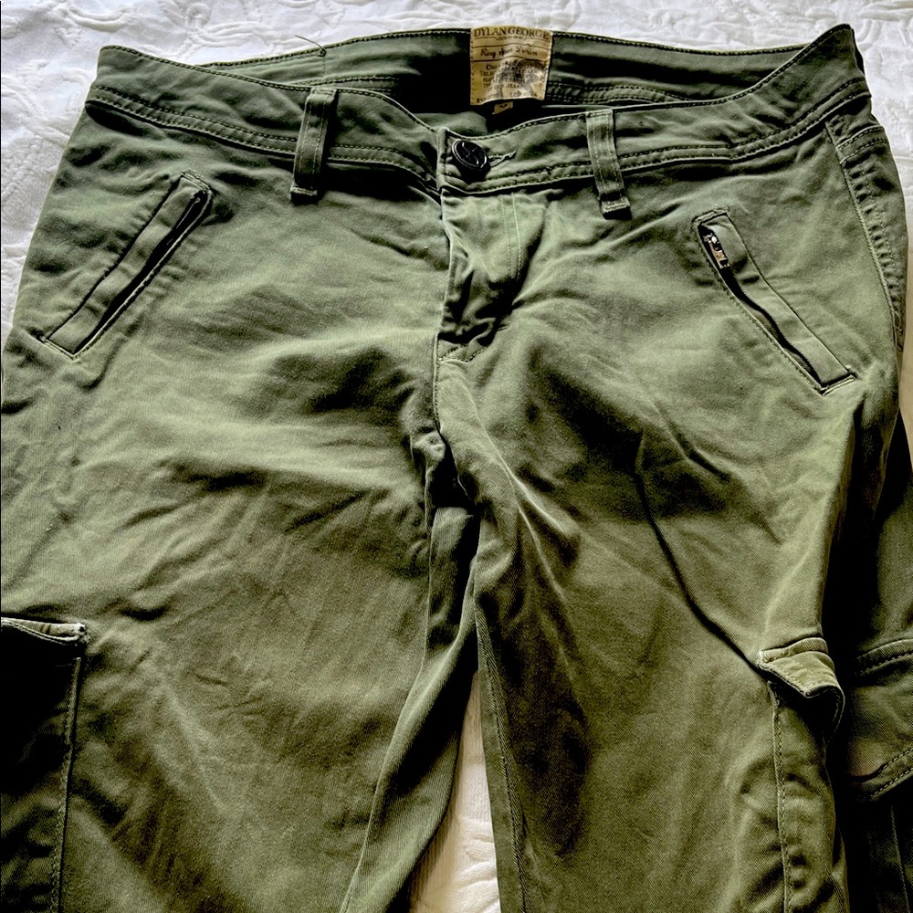 Women’s Dylan George Size 29 Slim Olive Cargo Pants